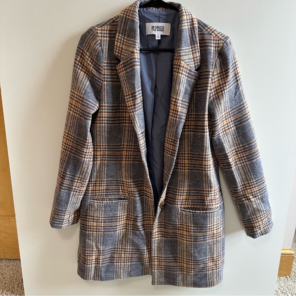 BB Dakota plaid blazer